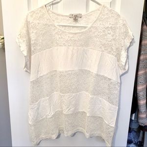 Boxy lace top